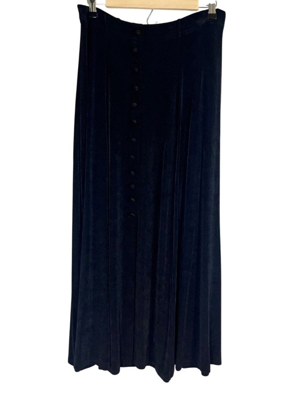 Neutral Liquid Knit Maxi Skirt Black L Minimalist Boho Indie Grunge Skater Chic